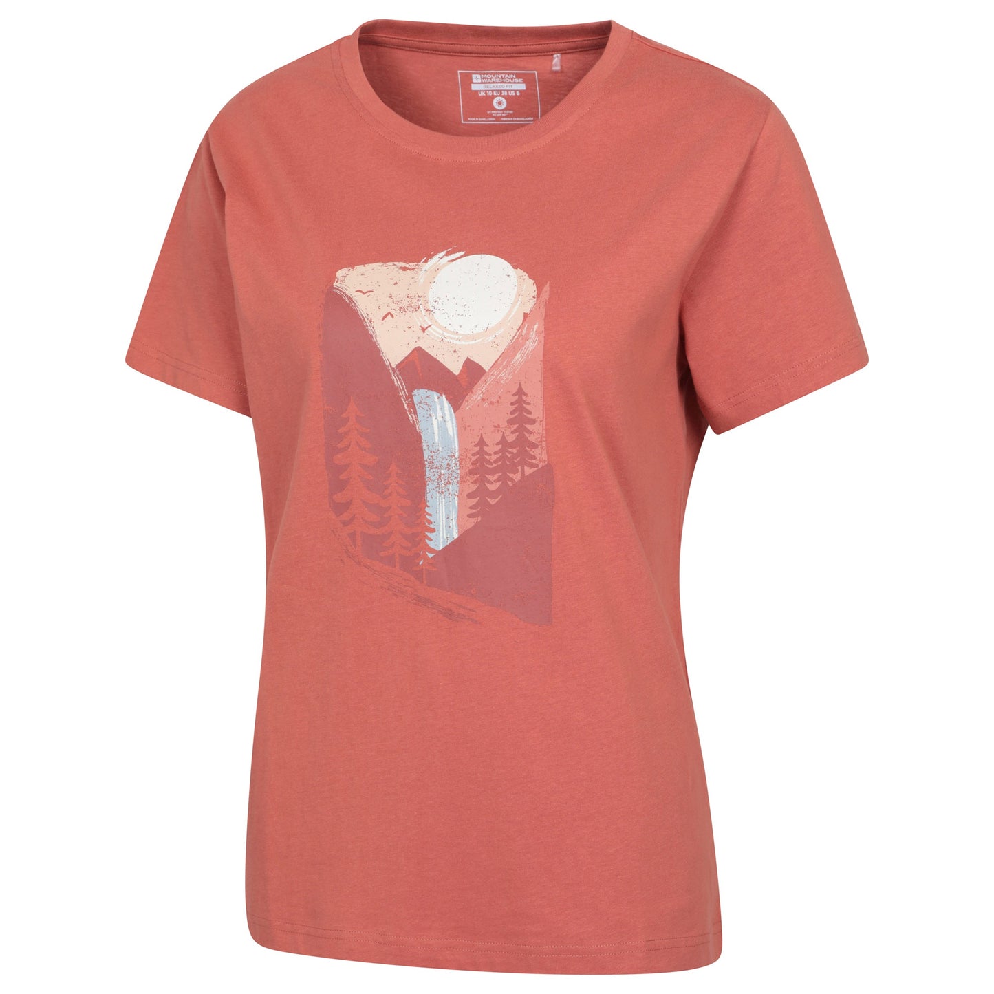 Rust - Lifestyle - Mountain Warehouse Womens-Ladies Waterfall Relaxed Fit T-Shirt