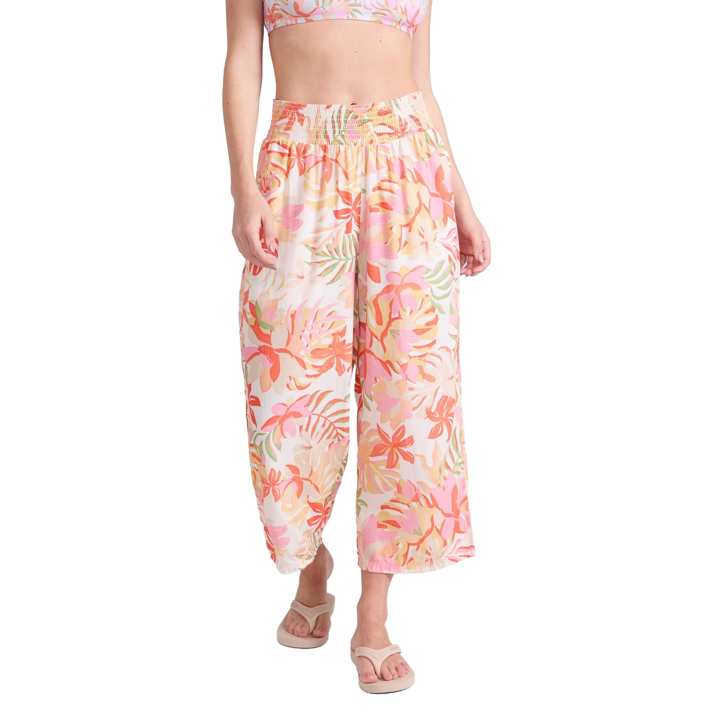 Off White - Side - Animal Womens-Ladies Tassia Cropped Trousers