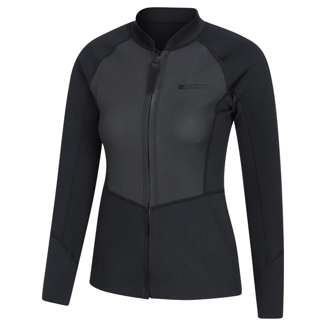 Black - Side - Mountain Warehouse Womens-Ladies Lamorna Long-Sleeved Wetsuit