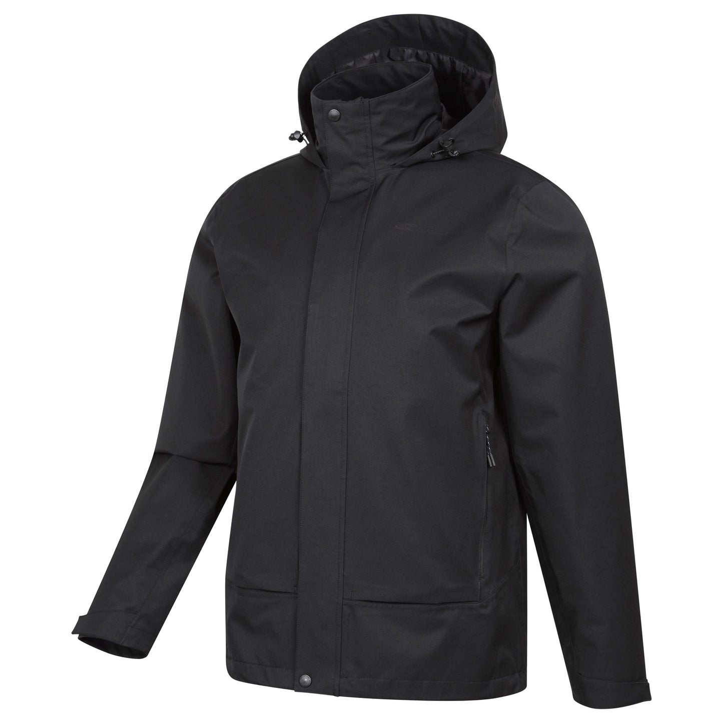 Black - Side - Mountain Warehouse Mens Shale Waterproof Jacket