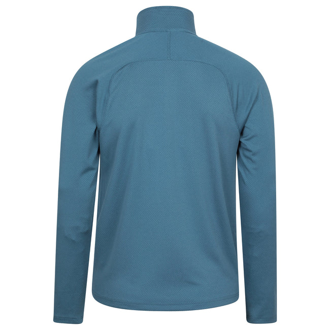 Light Blue - Back - Mountain Warehouse Mens Spin Textured Half Zip Sweatshirt