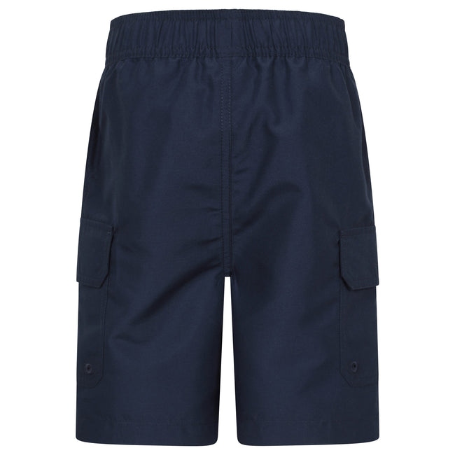 Navy - Back - Mountain Warehouse Childrens-Kids Shoreline Cargo Board Shorts