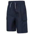 Navy - Side - Mountain Warehouse Childrens-Kids Shoreline Cargo Board Shorts