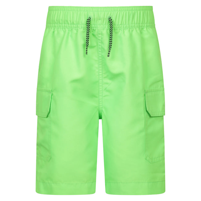 Jade - Front - Mountain Warehouse Childrens-Kids Shoreline Cargo Board Shorts