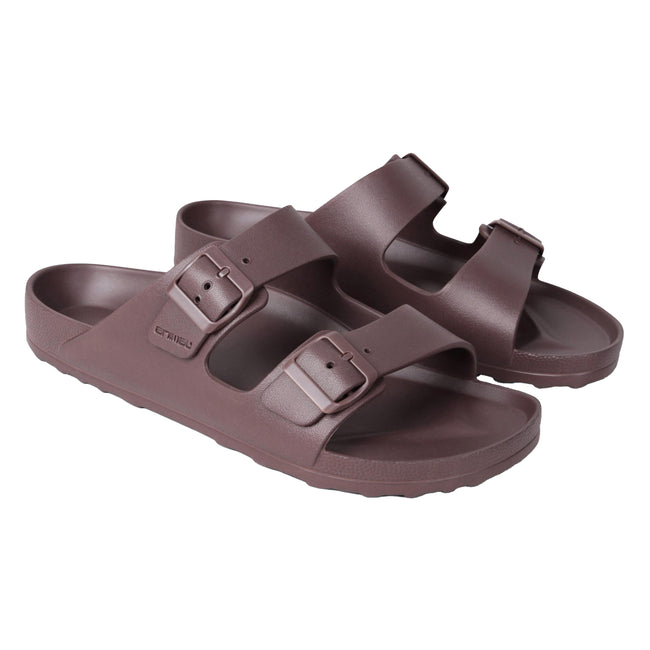 Brown - Front - Animal Mens Shore Sliders