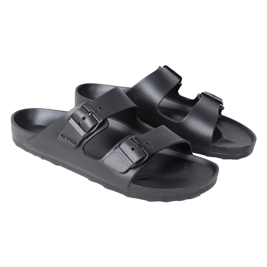 Black - Front - Animal Mens Shore Sliders