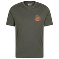 Green - Front - Mountain Warehouse Mens Mountain Grid T-Shirt