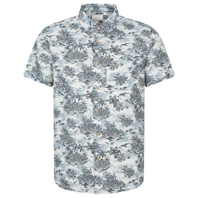 Off White - Front - Mountain Warehouse Mens Tropical Printed Short-Sleeved Shirt