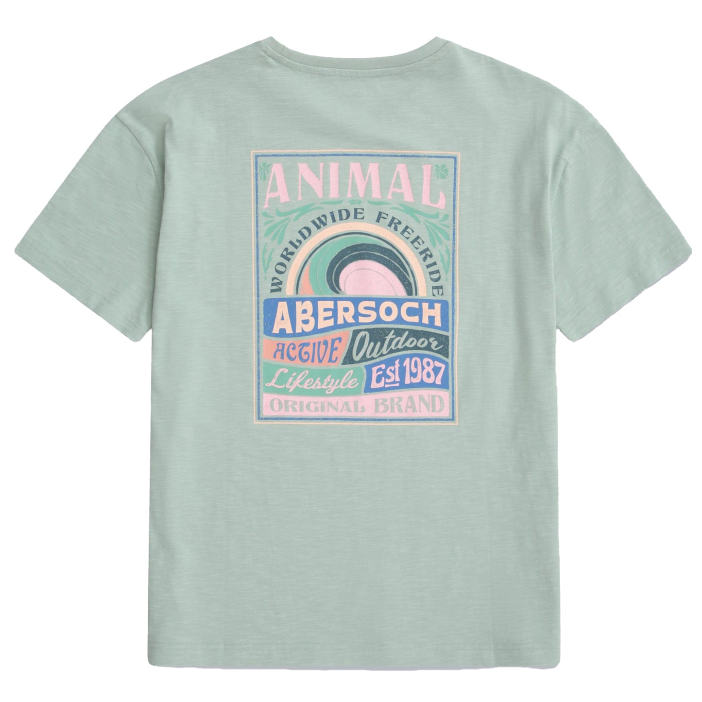 Green - Back - Animal Womens-Ladies Leena Abersoch T-Shirt