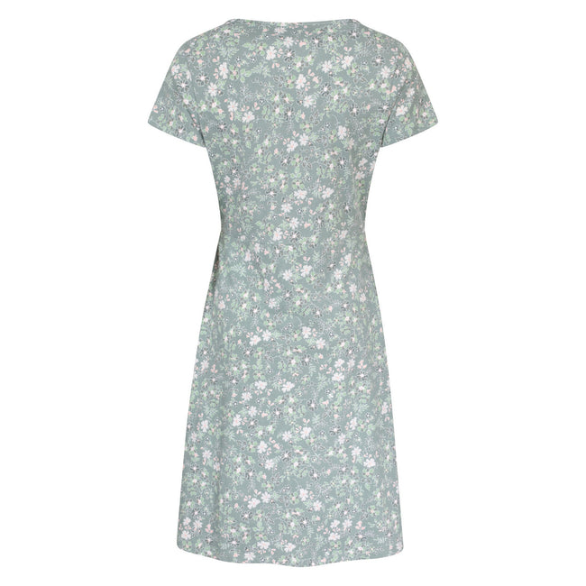 Pale Green - Back - Mountain Warehouse Womens-Ladies Essentials Lora Floral Skater Dress