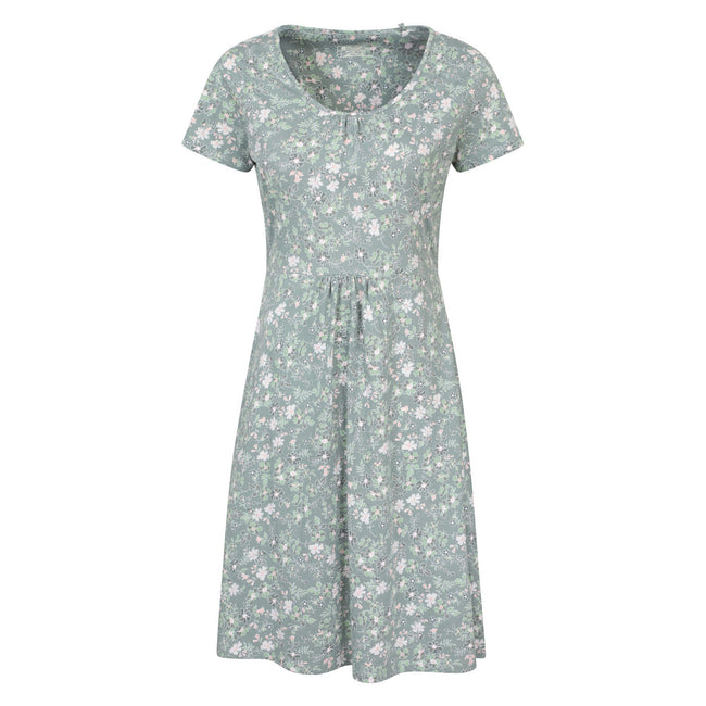Pale Green - Front - Mountain Warehouse Womens-Ladies Essentials Lora Floral Skater Dress