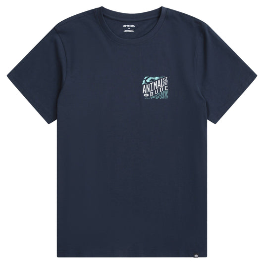 Navy - Front - Animal Mens Jacob Bude T-Shirt