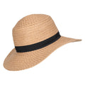 Beige - Side - Mountain Warehouse Womens-Ladies Straw Wide Brim Sun Hat