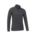 Charcoal - Side - Mountain Warehouse Mens Talus Zip Neck Long-Sleeved Thermal Top