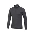 Charcoal - Lifestyle - Mountain Warehouse Mens Talus Zip Neck Long-Sleeved Thermal Top
