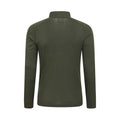 Khaki Green - Back - Mountain Warehouse Mens Talus Zip Neck Long-Sleeved Thermal Top