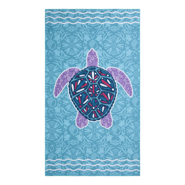 Mint - Front - Mountain Warehouse Childrens-Kids Turtle Microfibre Towel