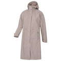 Taupe - Side - Animal Womens-Ladies Jade Waterproof Lightweight Long Raincoat