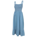 Pale Blue - Side - Mountain Warehouse Womens-Ladies Marbella Strappy Shirred Midi Dress