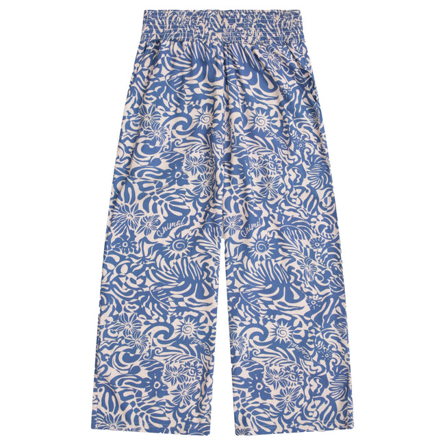 Light Blue - Back - Animal Womens-Ladies Tassia Floral Cropped Trousers