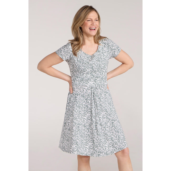 Green - Front - Mountain Warehouse Womens-Ladies Orchid Leafy Floral UV Dress