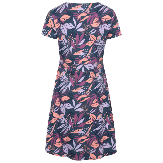 Purple - Back - Mountain Warehouse Womens-Ladies Orchid Leafy Floral Dress