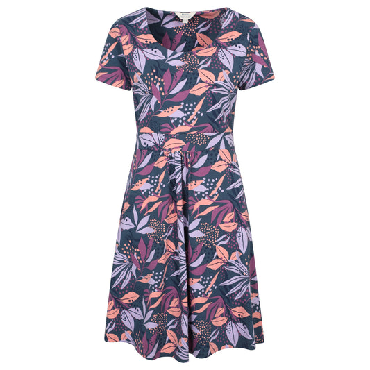 Purple - Front - Mountain Warehouse Womens-Ladies Orchid Leafy Floral Dress