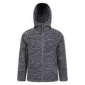 Alloy Grey - Front - Mountain Warehouse Childrens-Kids Snowdonia II Full Zip Hoodie