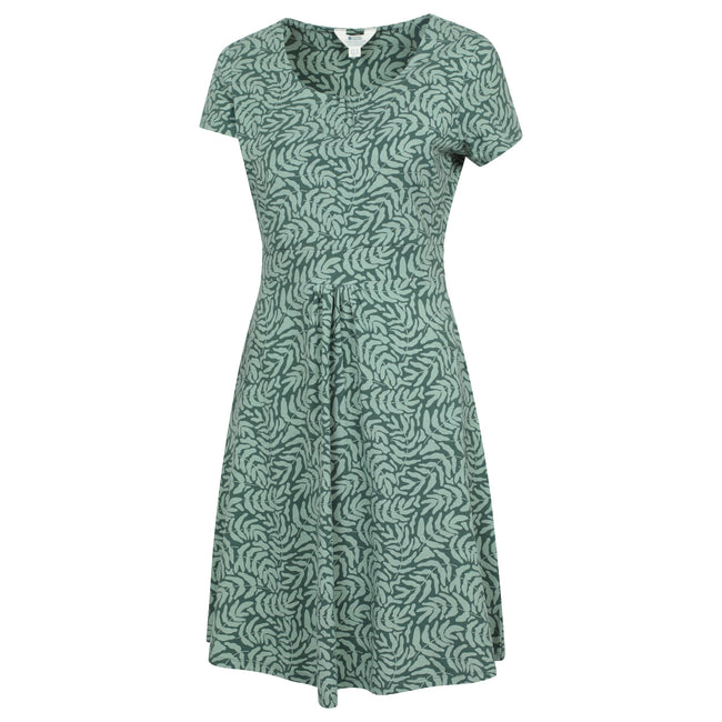 Khaki Green - Side - Mountain Warehouse Womens-Ladies Orchid Leaf UV Midi Dress