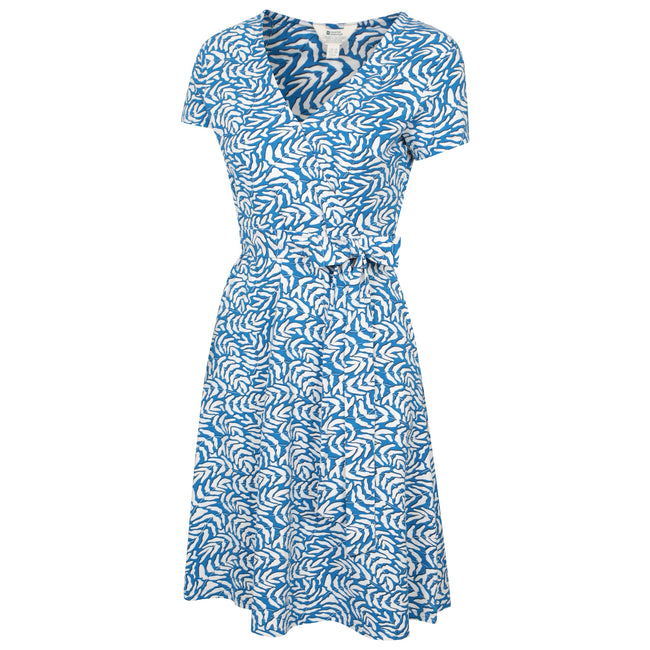 Bright Blue - Side - Mountain Warehouse Womens-Ladies Santorini UV Jersey Wrap Dress