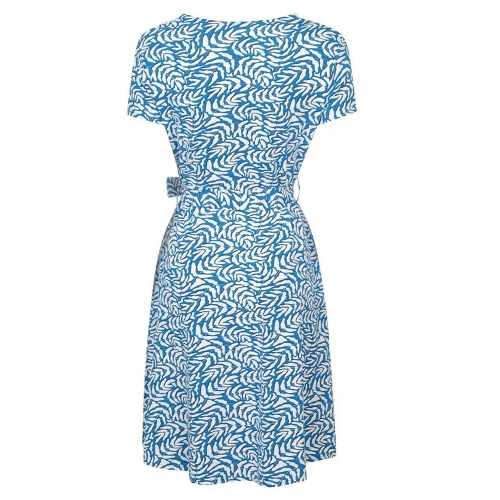 Bright Blue - Lifestyle - Mountain Warehouse Womens-Ladies Santorini UV Jersey Wrap Dress