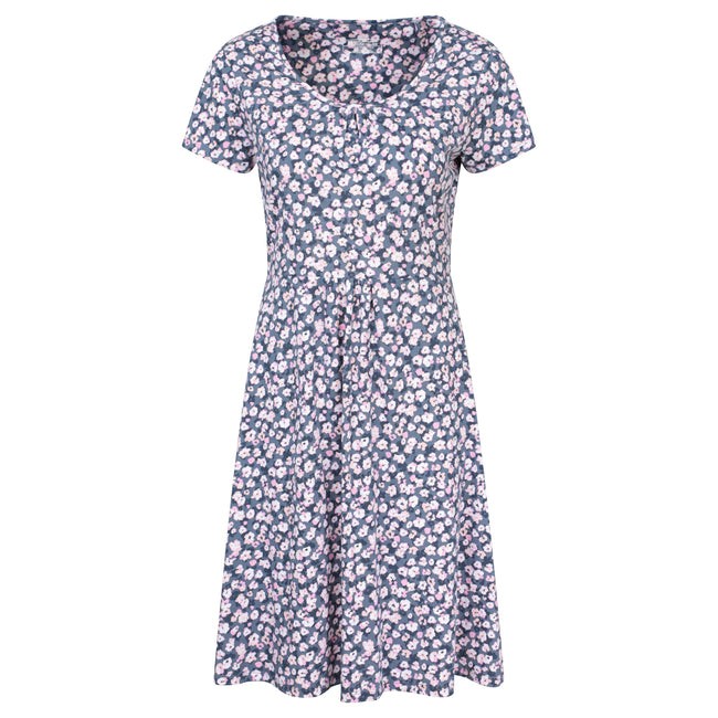 Grey - Front - Mountain Warehouse Womens-Ladies Essentials Lora Floral Skater Dress