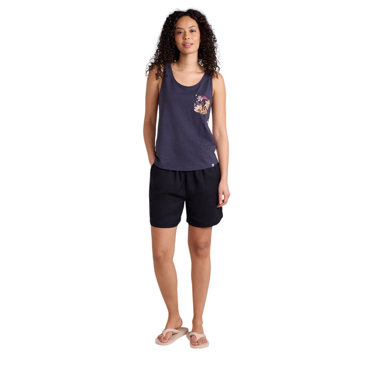 Dark Blue - Lifestyle - Animal Womens-Ladies Sophie Flowers Tank Top