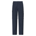 Navy - Front - Mountain Warehouse Mens Rydal Zip-Off Hiking Trousers