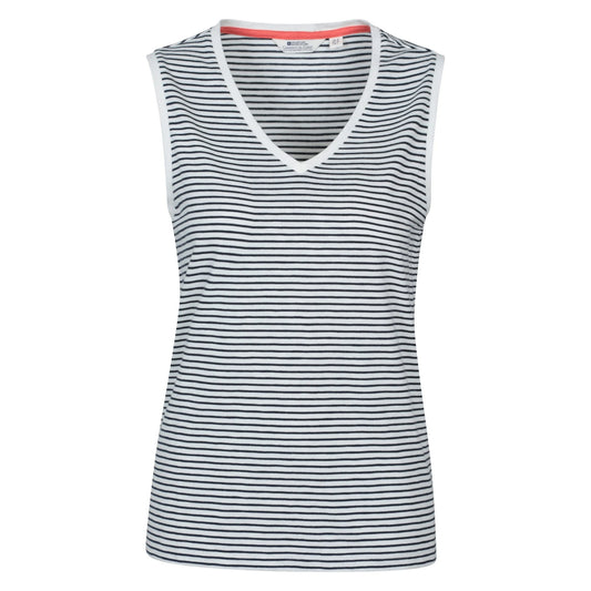 Navy - Front - Mountain Warehouse Womens-Ladies Whitley Striped V Neck Vest Top