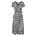 Navy - Front - Mountain Warehouse Womens-Ladies Santorini Peacock Feather Midi Wrap Dress