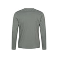 Green - Back - Mountain Warehouse Mens Flint Crew Neck Long-Sleeved T-Shirt