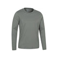 Green - Side - Mountain Warehouse Mens Flint Crew Neck Long-Sleeved T-Shirt