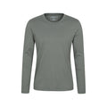 Green - Front - Mountain Warehouse Mens Flint Crew Neck Long-Sleeved T-Shirt