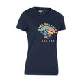 Navy - Side - Mountain Warehouse Womens-Ladies Lake District Sunrise T-Shirt
