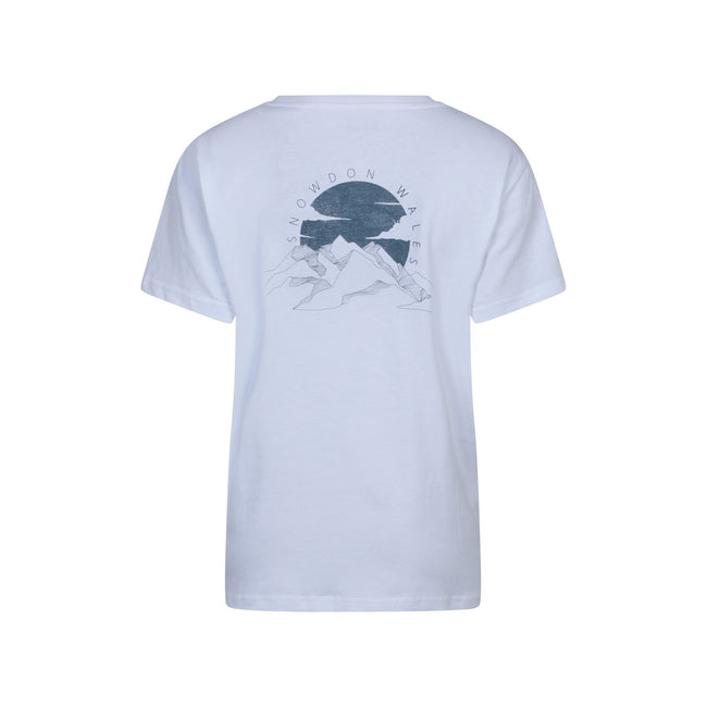 White - Back - Mountain Warehouse Womens-Ladies Snowdon Relaxed Fit Short-Sleeved T-Shirt