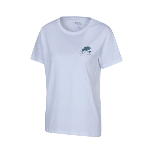 White - Lifestyle - Mountain Warehouse Womens-Ladies Snowdon Relaxed Fit Short-Sleeved T-Shirt