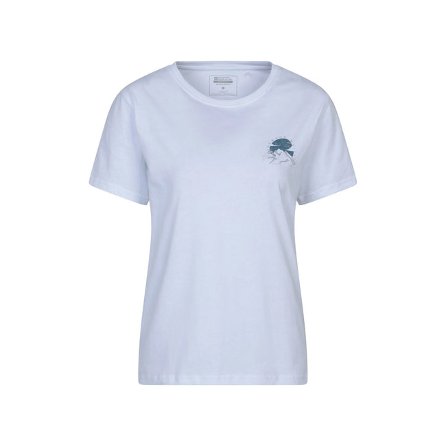 White - Front - Mountain Warehouse Womens-Ladies Snowdon Relaxed Fit Short-Sleeved T-Shirt