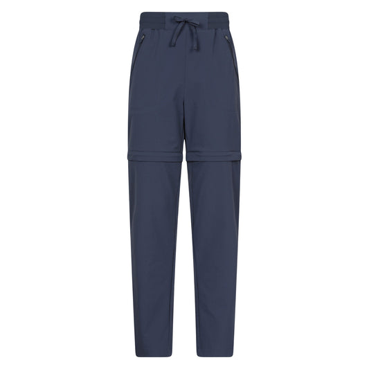 Navy - Front - Mountain Warehouse Womens-Ladies Explorer Zip-Off Trousers