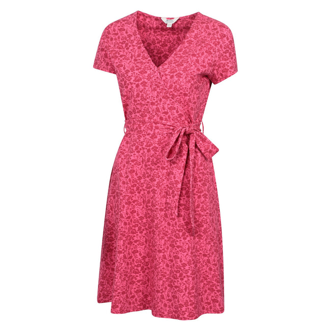 Red - Lifestyle - Mountain Warehouse Womens-Ladies Santorini Hibiscus Jersey Wrap Dress