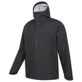 Black - Side - Mountain Warehouse Mens Hill Packable Waterproof Jacket