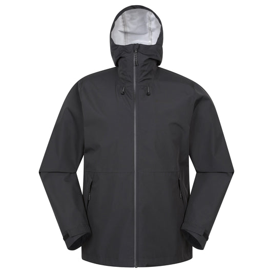 Black - Front - Mountain Warehouse Mens Hill Packable Waterproof Jacket