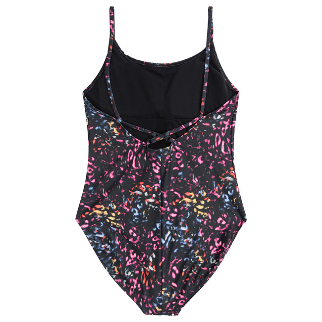 Jet Black - Back - Animal Womens-Ladies Zadie One Piece Swimsuit