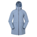 Blue - Front - Mountain Warehouse Womens-Ladies April Longline Waterproof Jacket