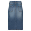 Denim Blue - Back - Mountain Warehouse Womens-Ladies Ash Denim A-line Skirt